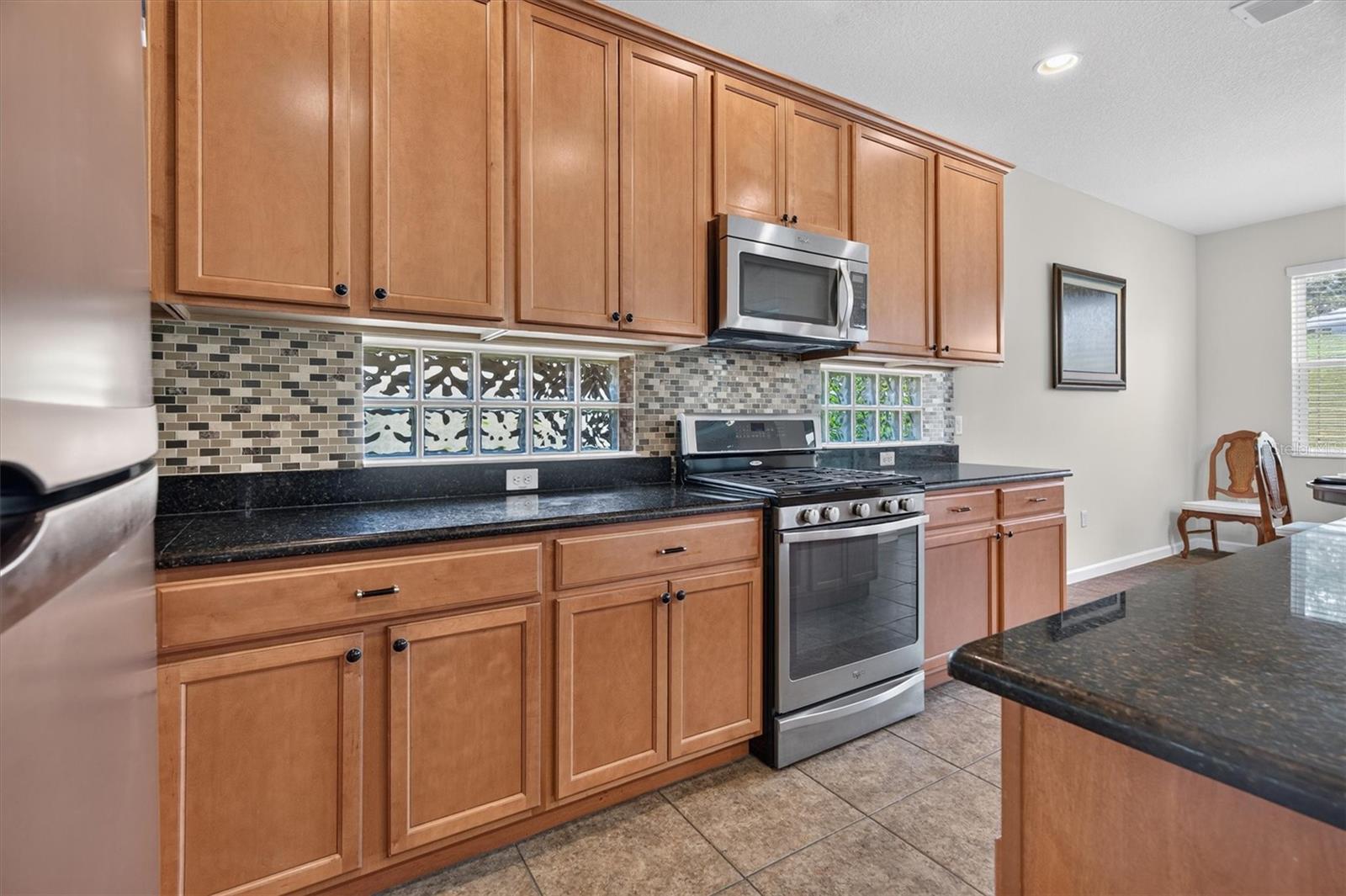 Kitchen with granite countertops
