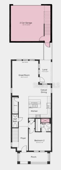 Floor 1 ~ Additional Highlights Include: 8' interior doors, tray ceiling package, wet bar at game room and shower in place of tub at bath 2