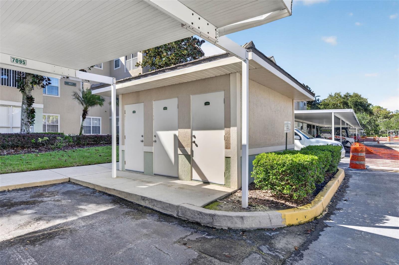 Outside storage closets