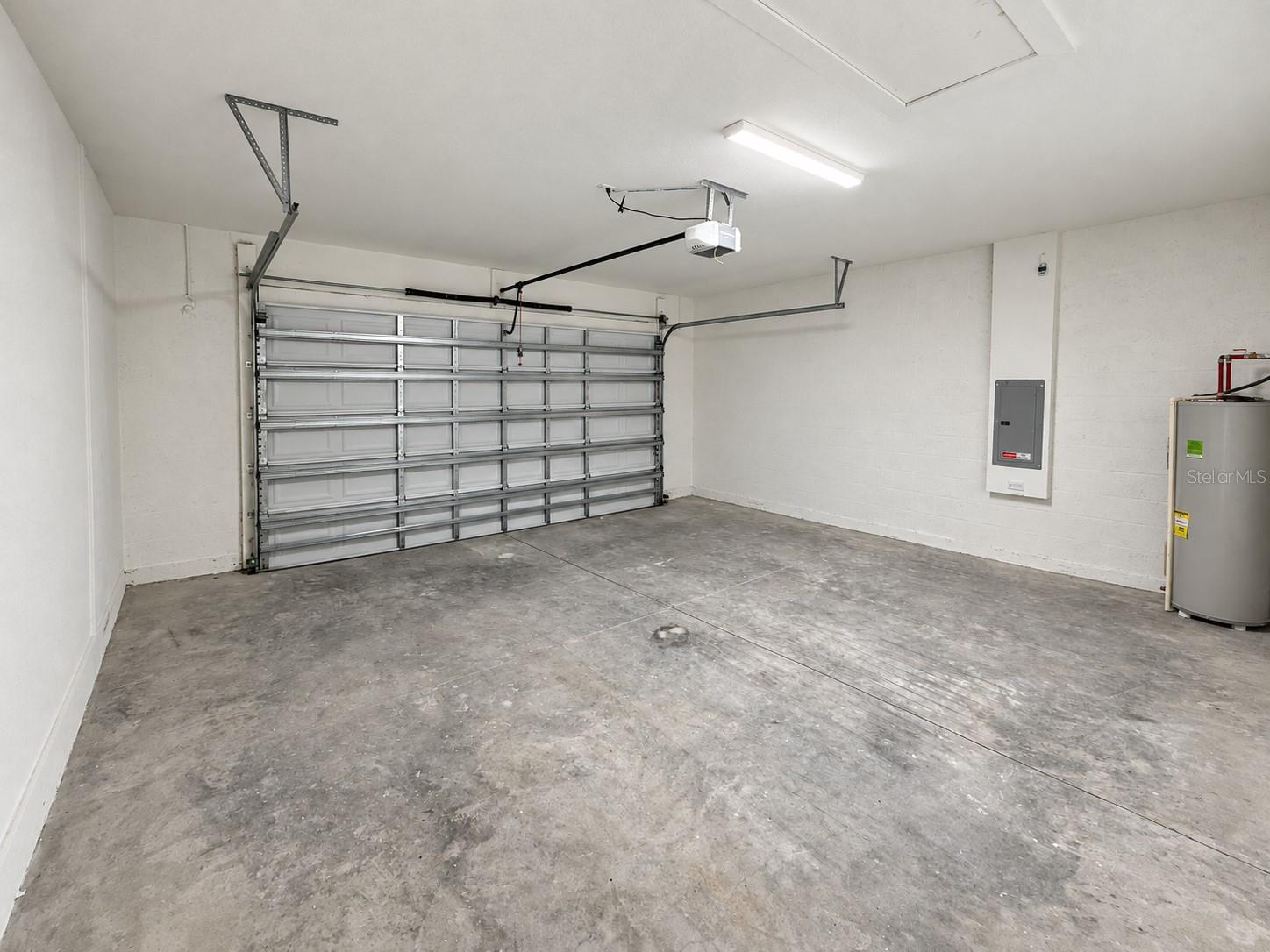 Garage. Actual property photo, digitally refined.