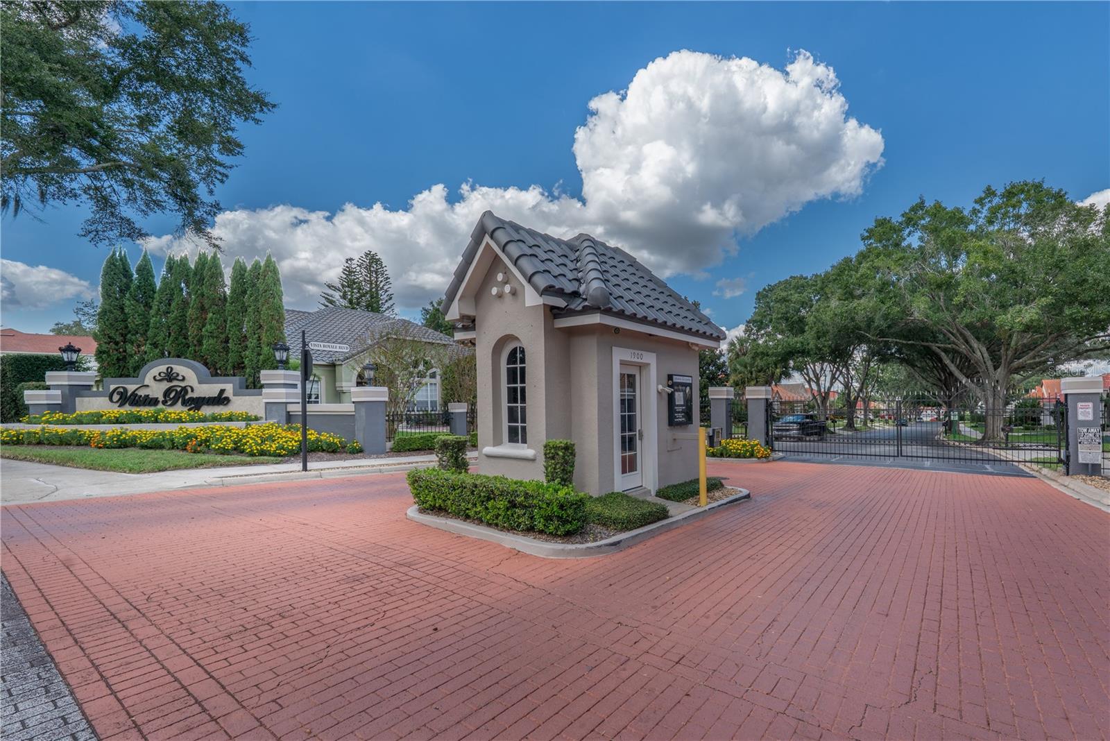 Gated entrance providing private access and enhanced security.