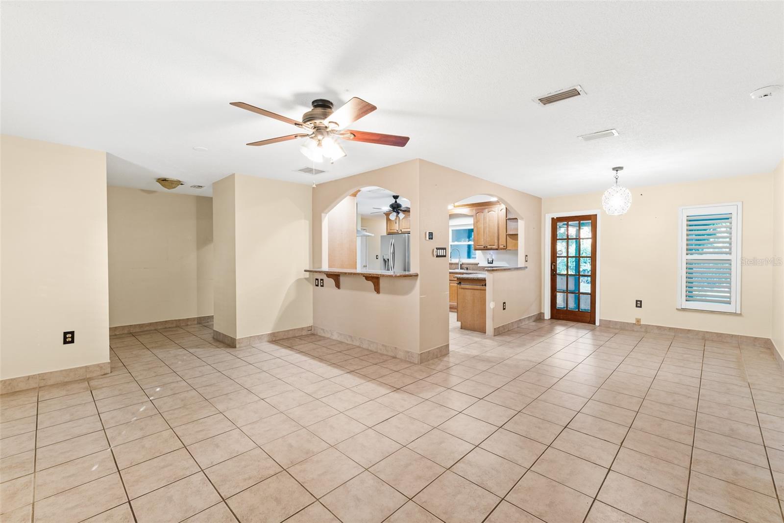 Tile Throughout Open Living Areas