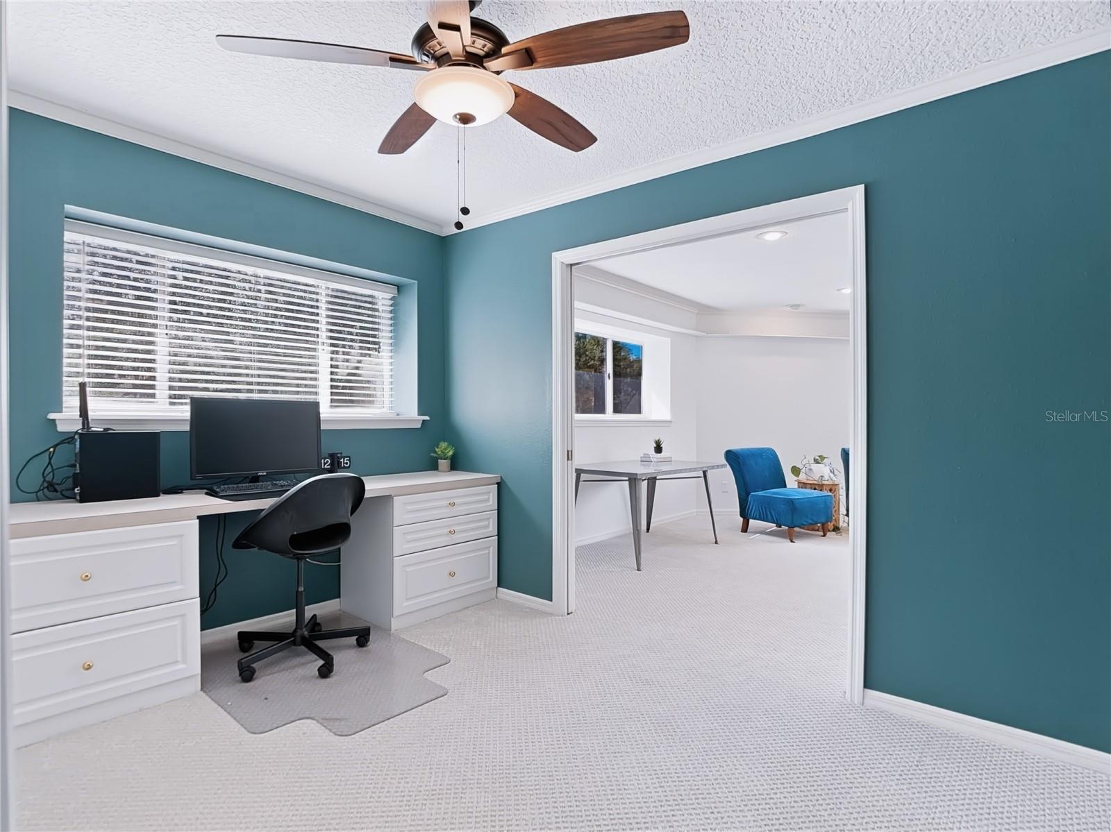 5th bedroom with Murphy bed and built-ins