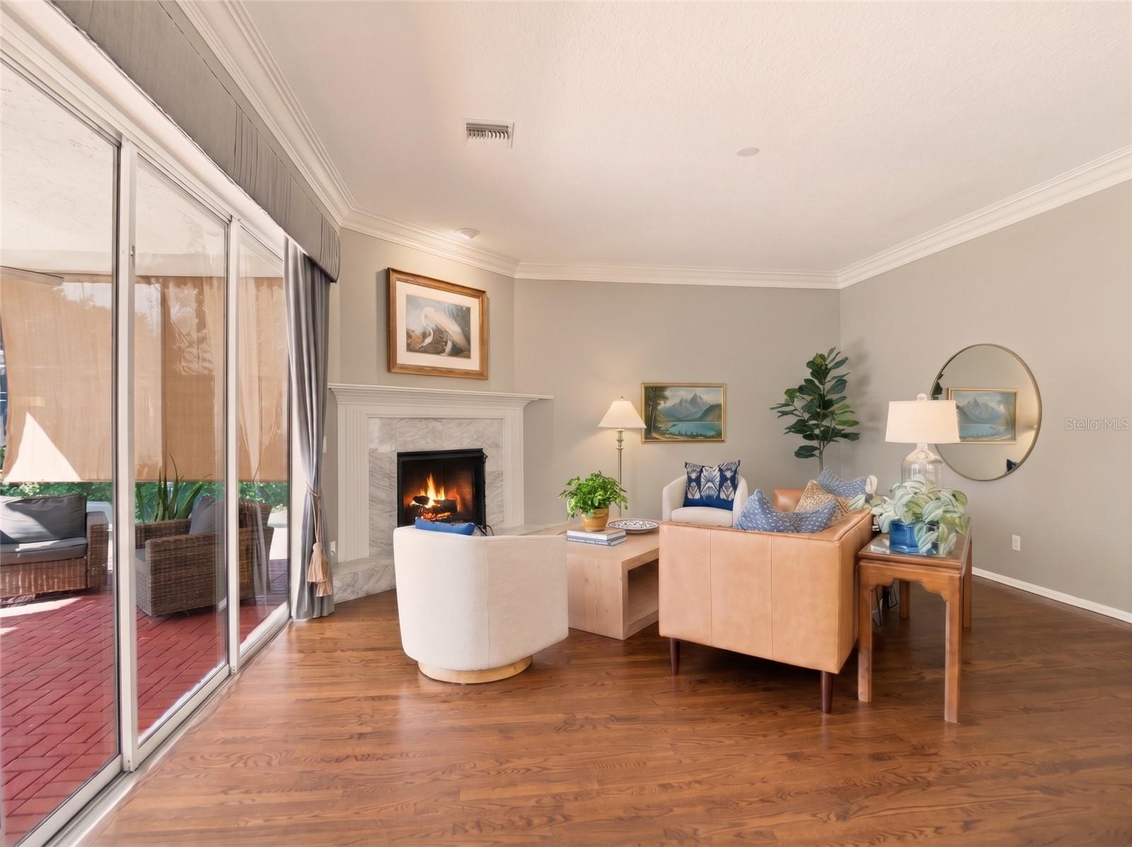 Cozy Living Room with lake views