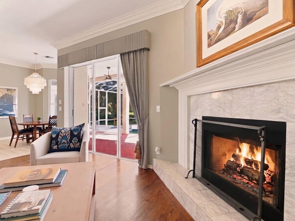 Cozy Living Room with lake views