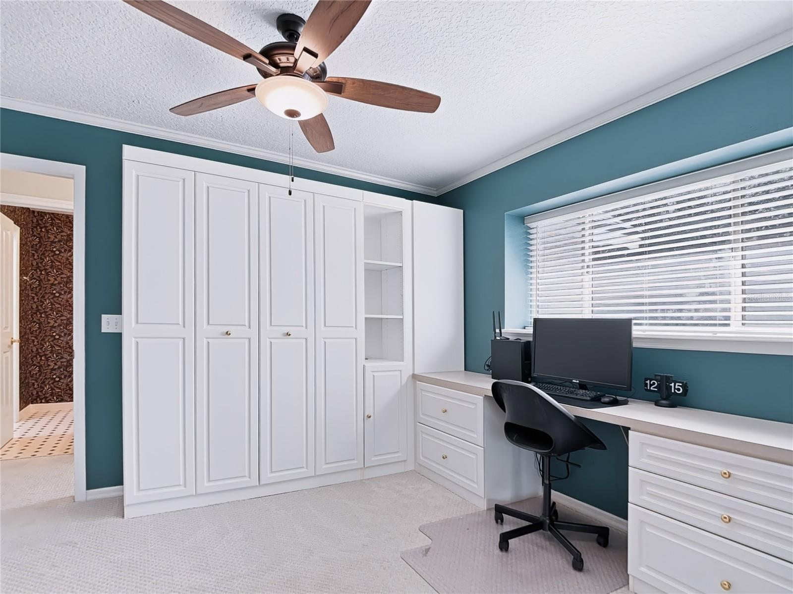 5th bedroom with Murphy bed and built-ins