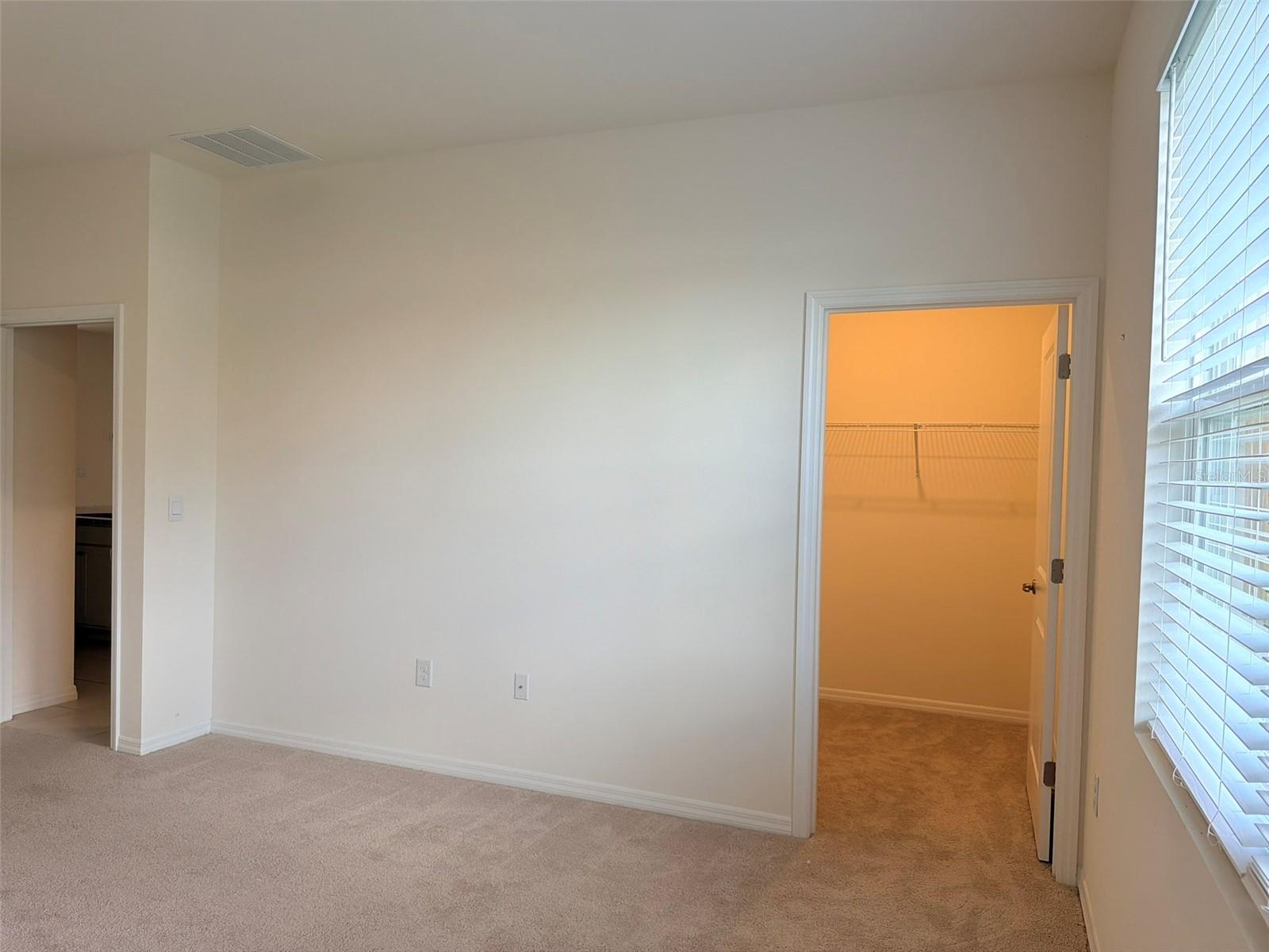 Primary bedroom walk-in closet.