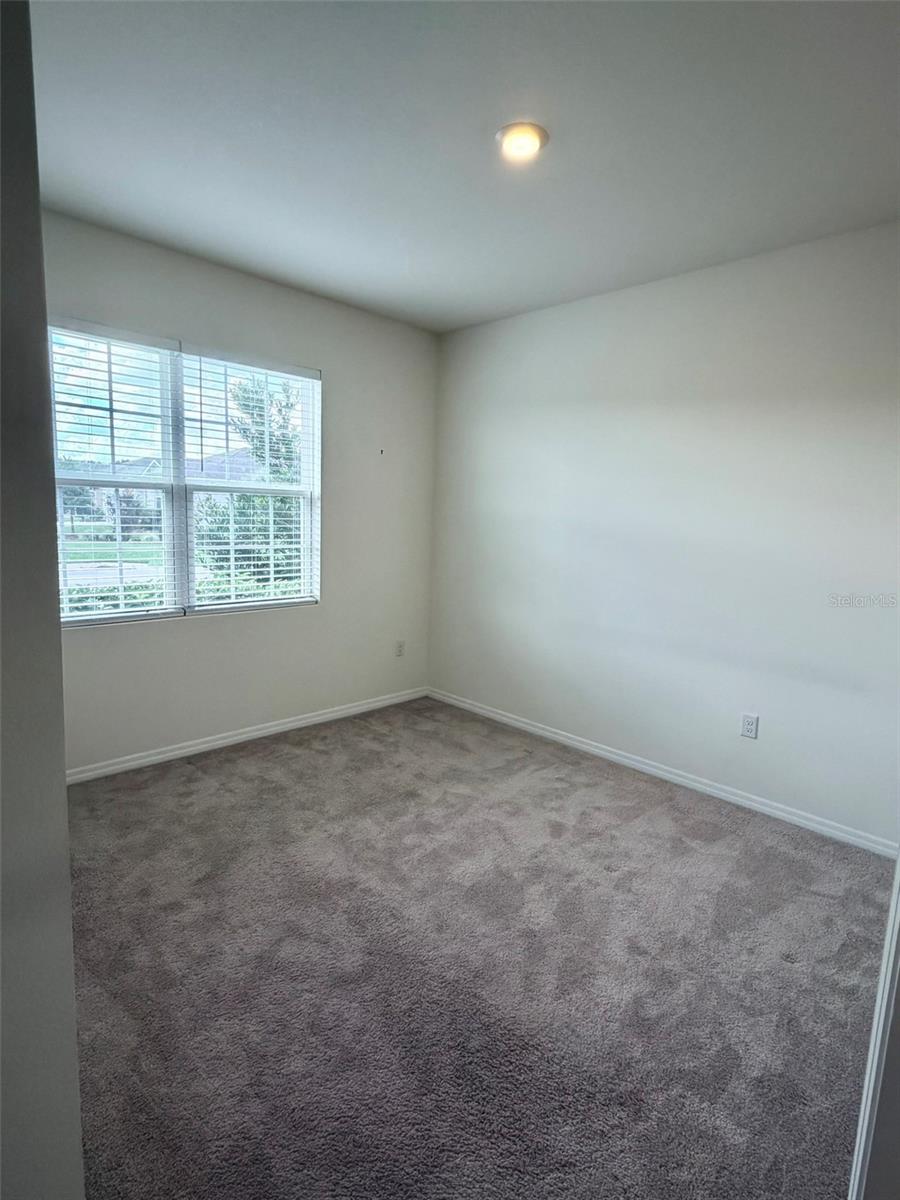 Front Bedroom with closet and ceiling light.