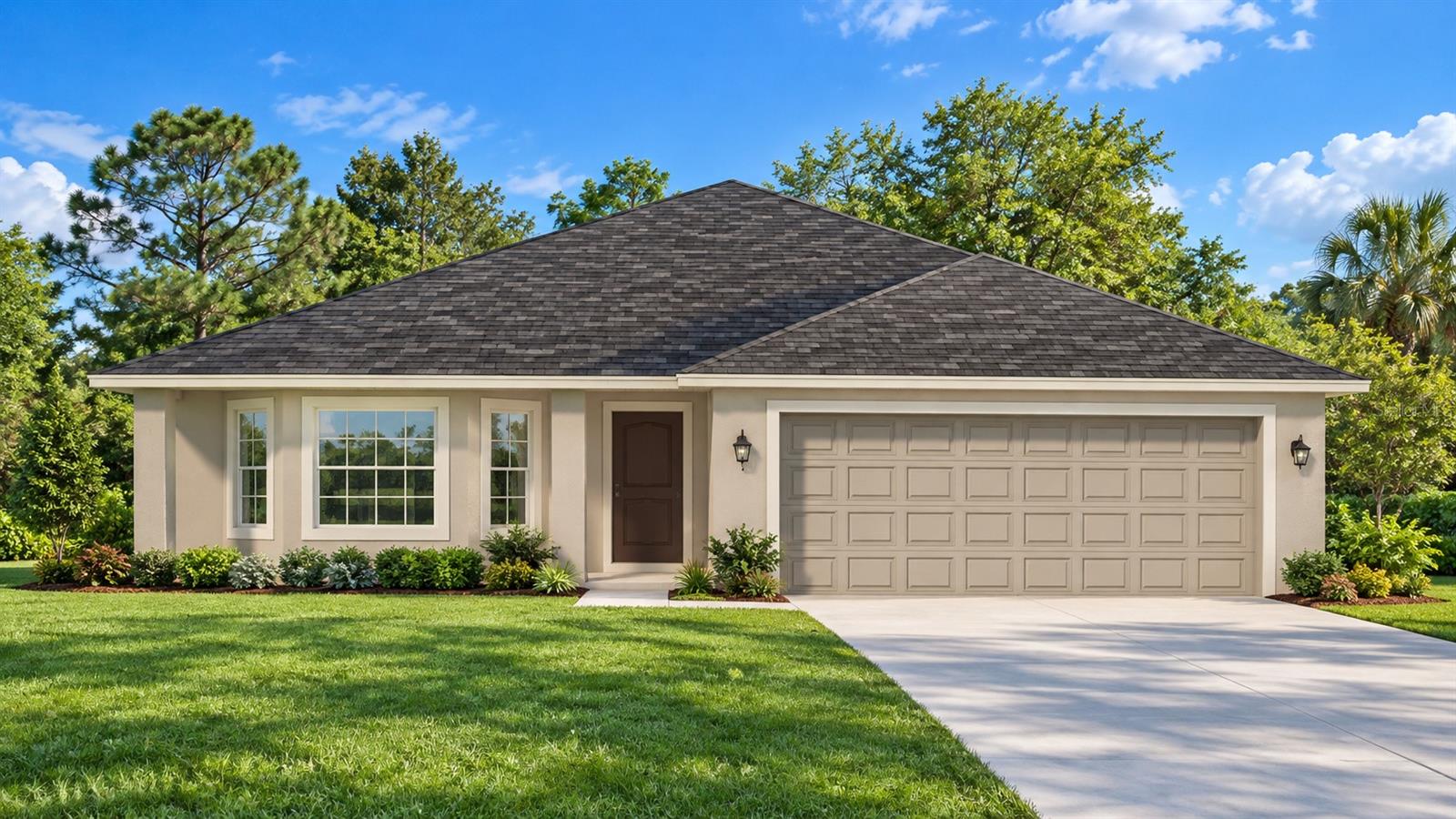 Artist rendering of the 1780 Elevation A. Exterior colors, materials, landscaping and finishes may vary. Contact the listing agent for details.