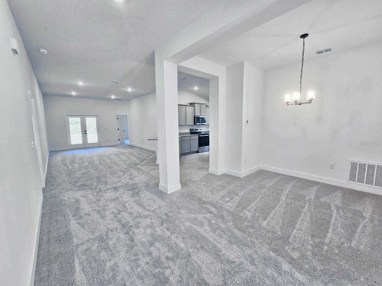 Dining and living room