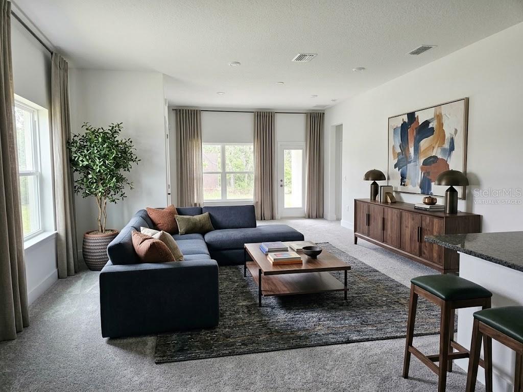 Family room - virtually staged