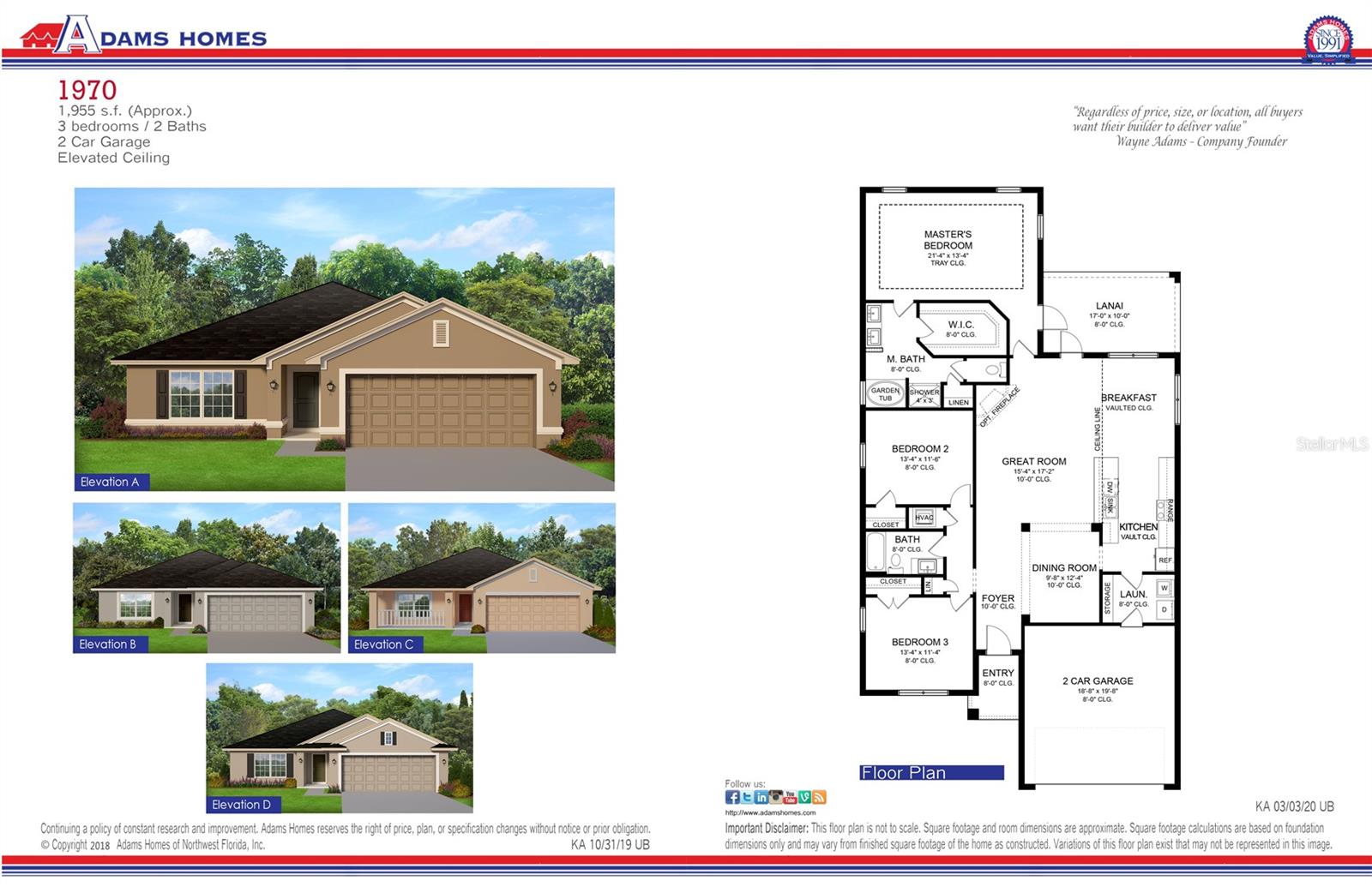 Floor plan - Adams Homes 1970