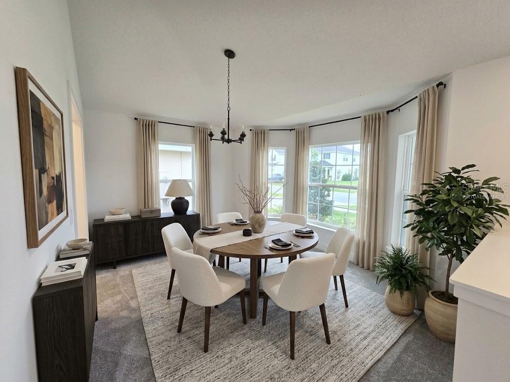 Dining room - virtually staged
