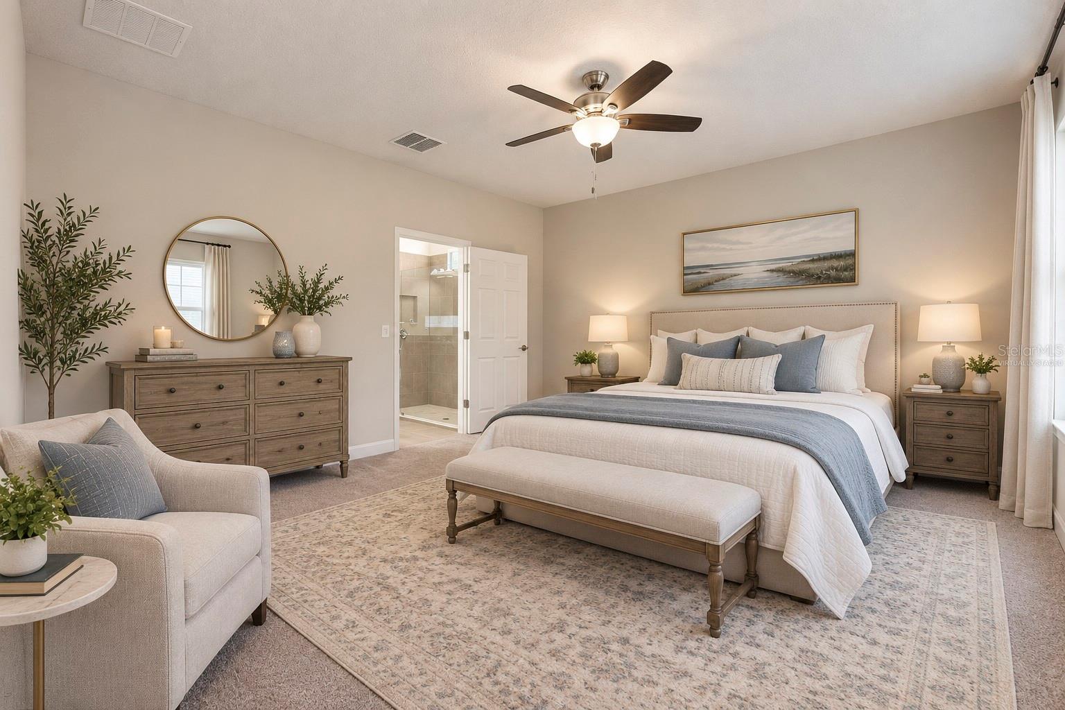 Primary Bedroom-Virtually staged