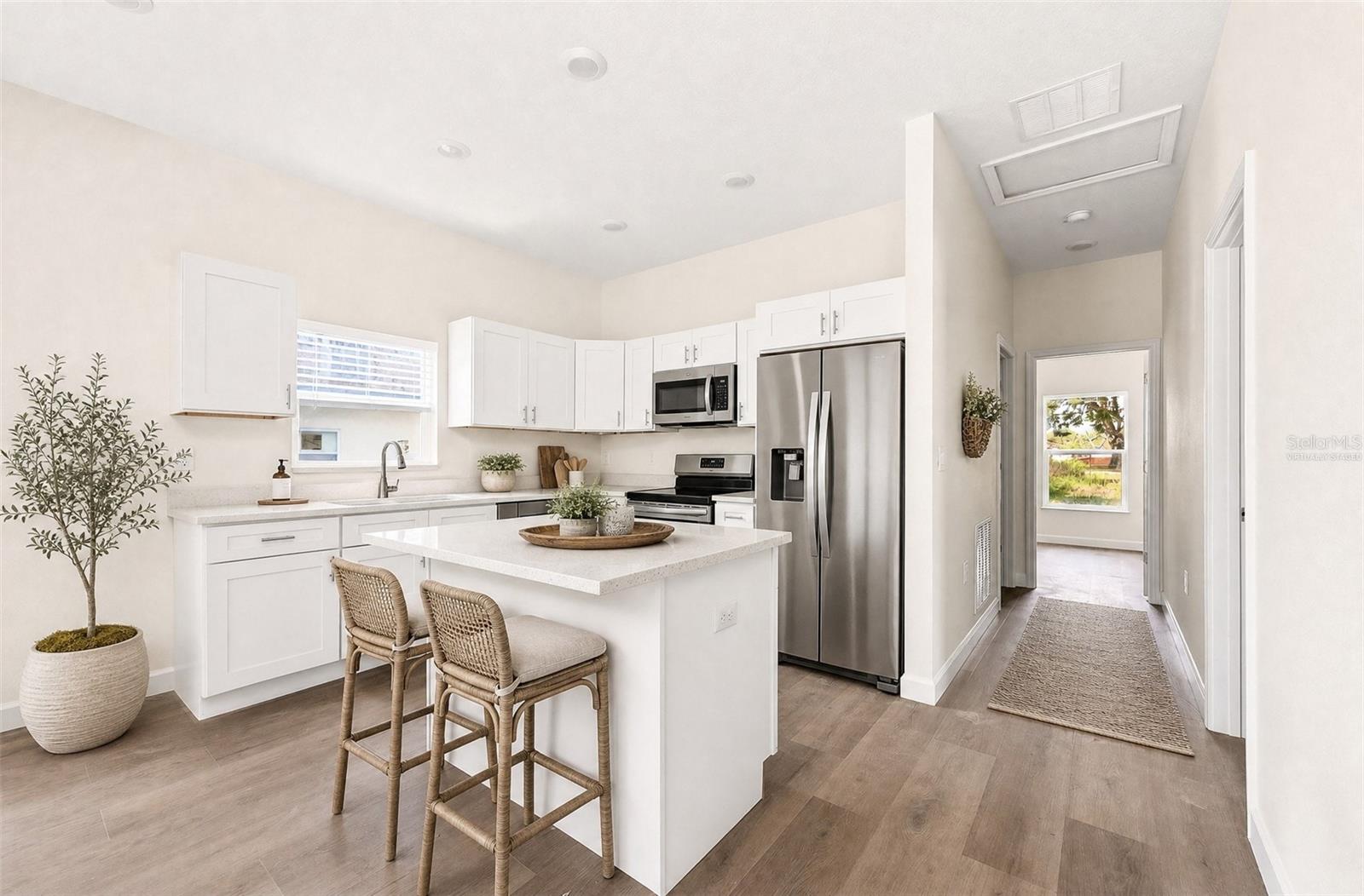 Modern open kitchen. Virtually Staged.