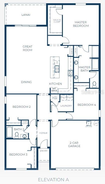Floor Plan -Model home - actual features may vary.
