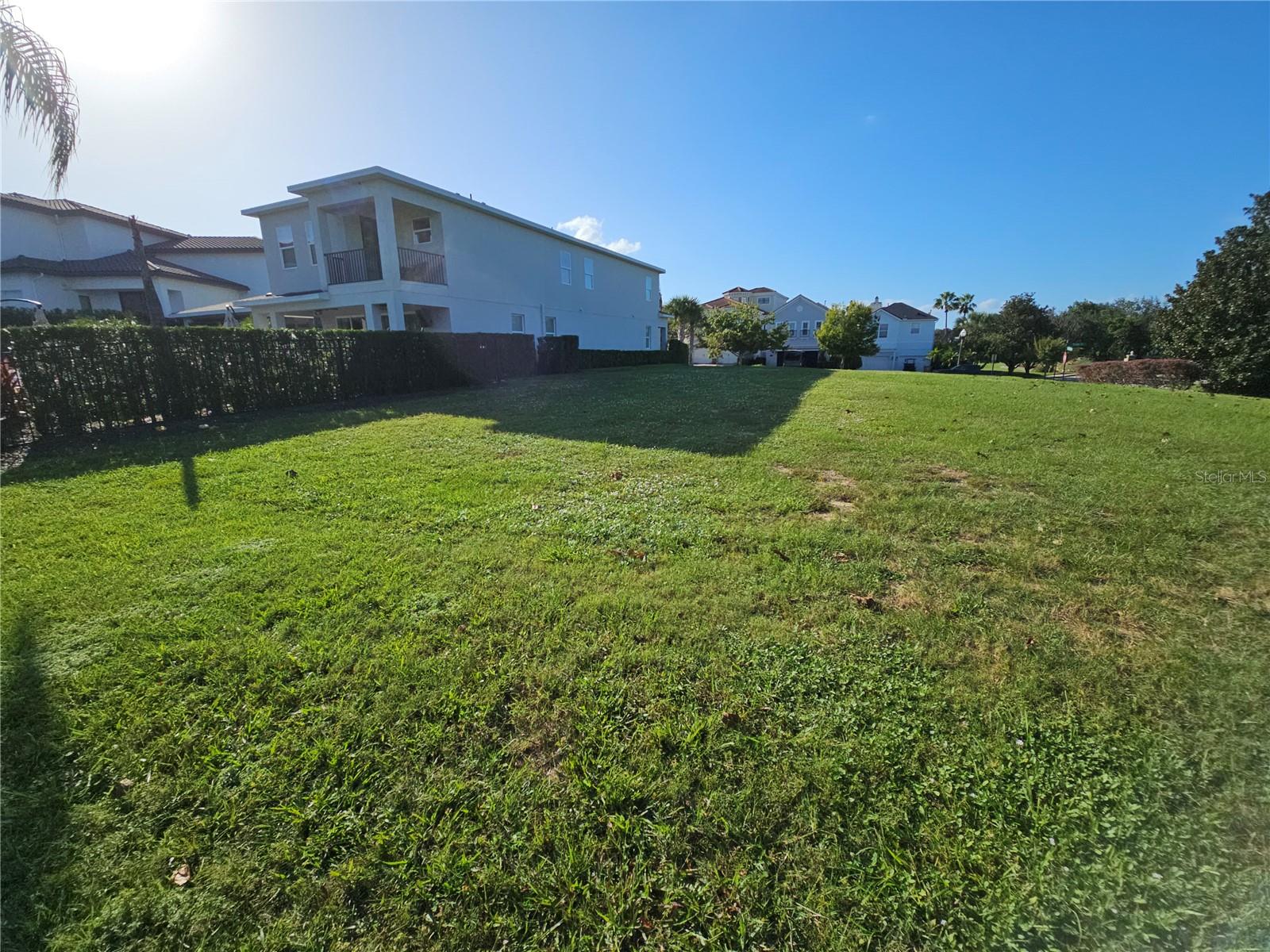 Standing near back of lot looking toward front