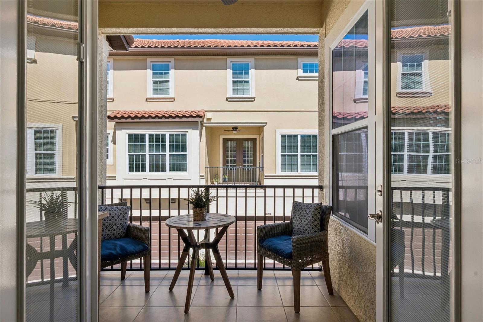 Porch with french doors