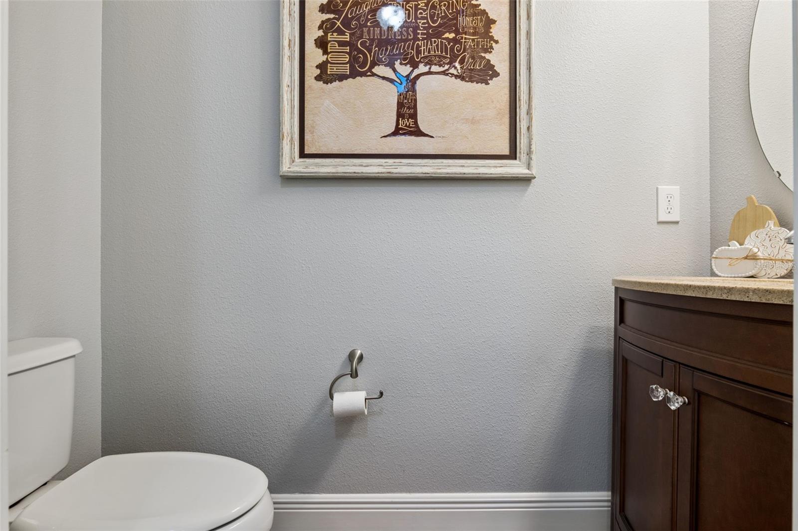 Second floor powder room