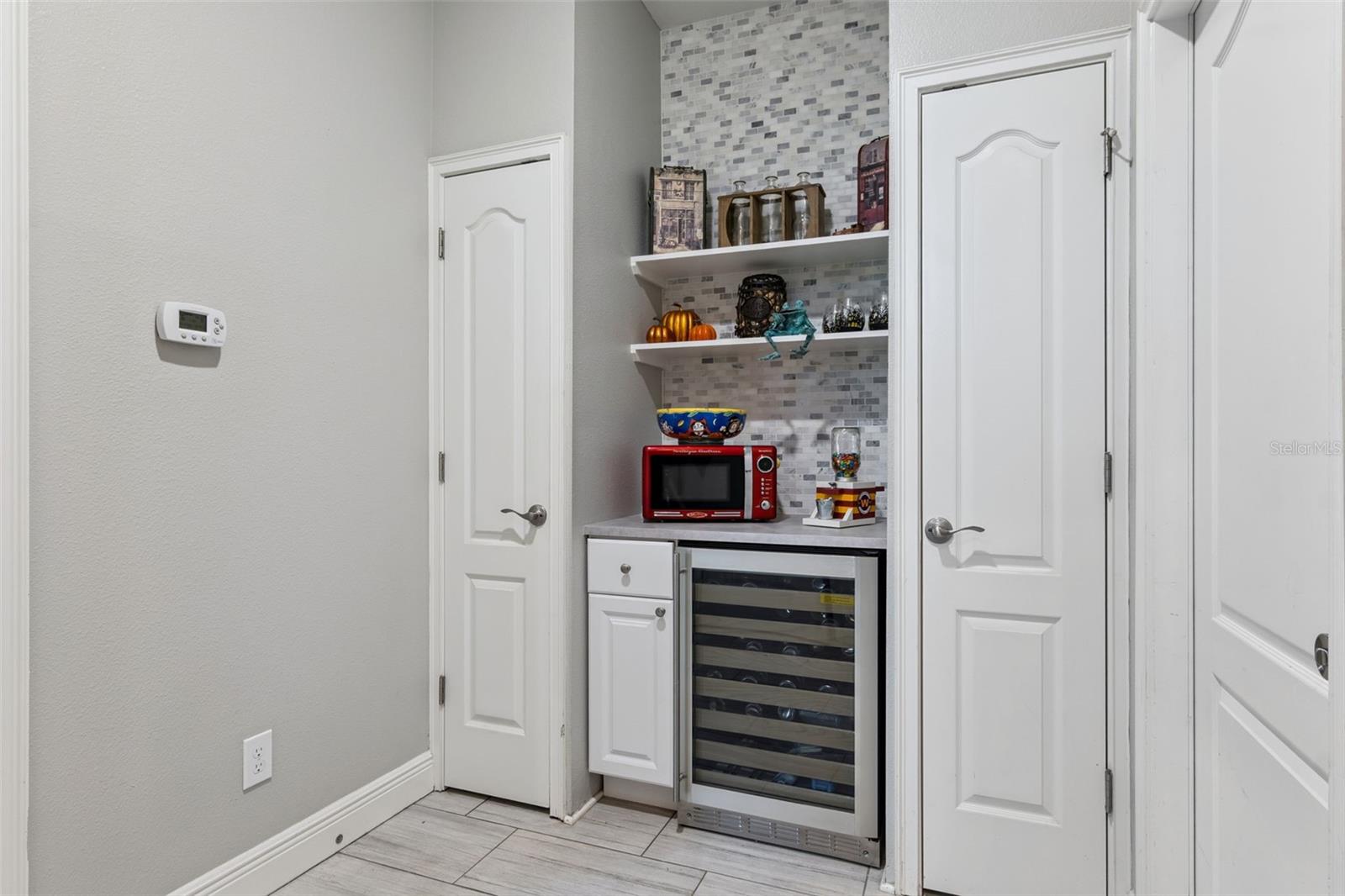 First floor entryway with added drybar and storage