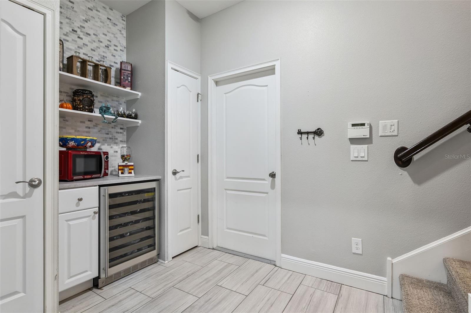 First floor entryway from garage