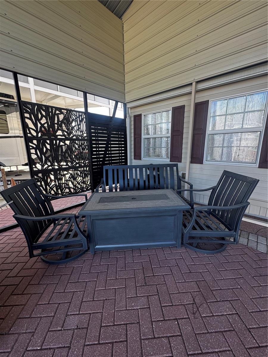 Relax under the port in your sitting area