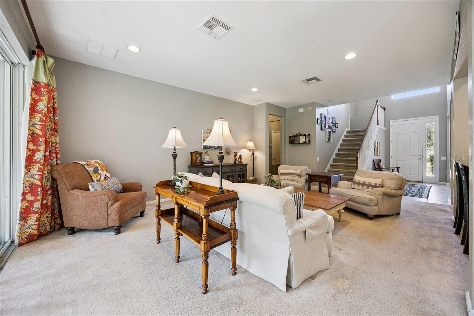 Family room off of kitchen with outdoor access