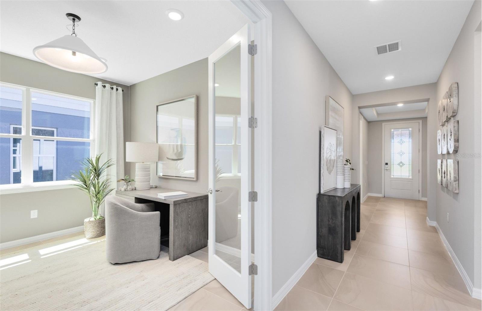 Model Home Design Only. Pictures and furnishings are for illustrative purposes only. Elevations, colors and options may vary. Furniture is for model home staging only.