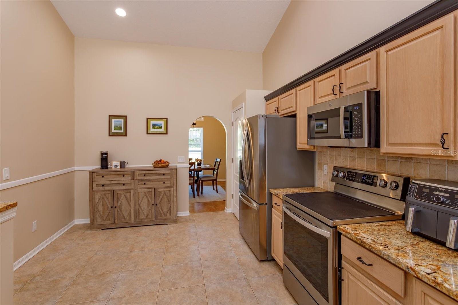 Eat in kitchen nook with closet pantry