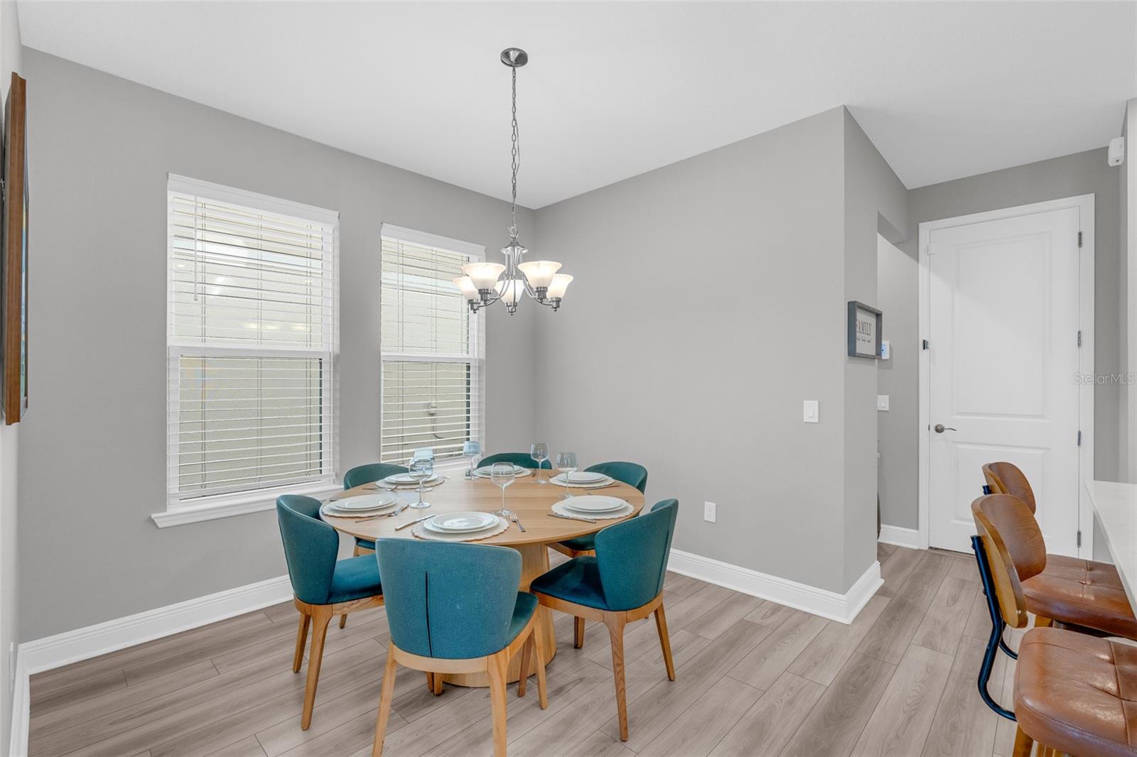 Dining area with abundant natural light.