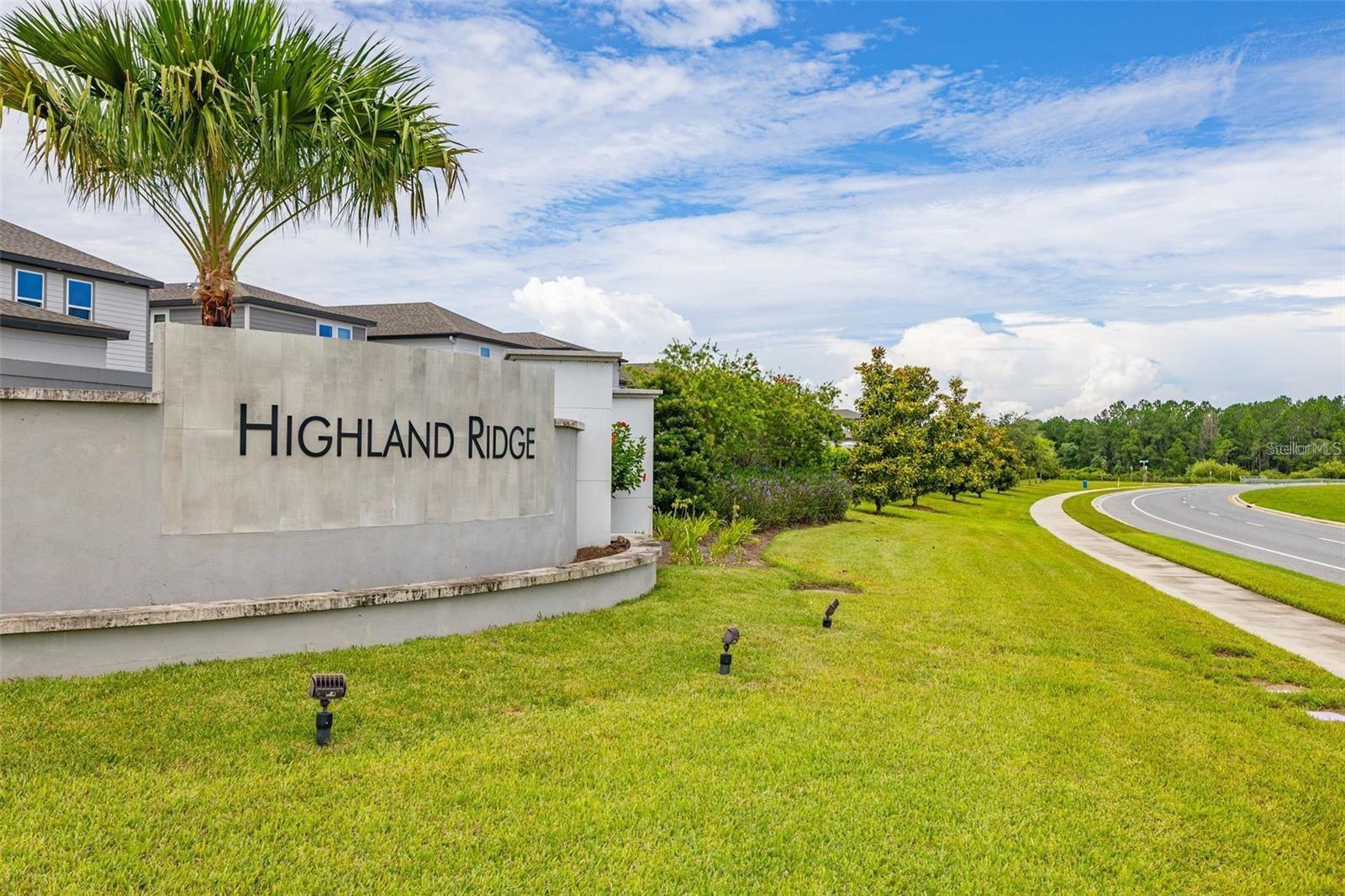 Highland Ridge community entrance