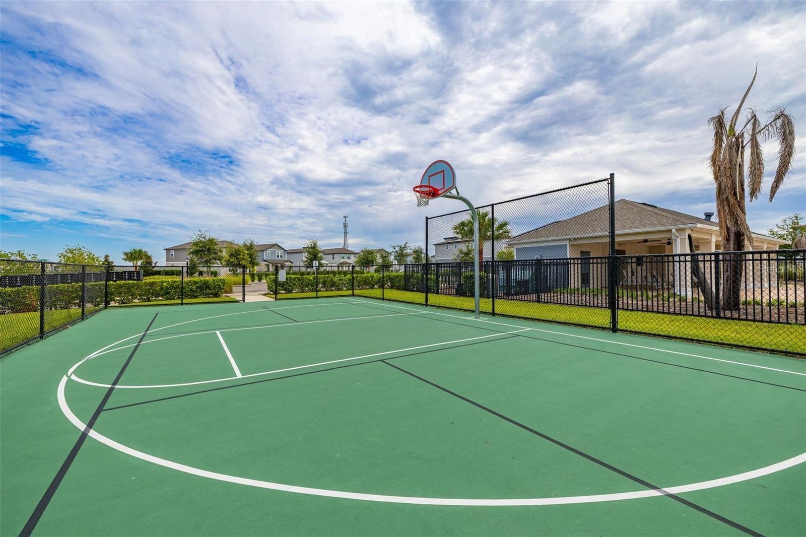 Community basketball court.
