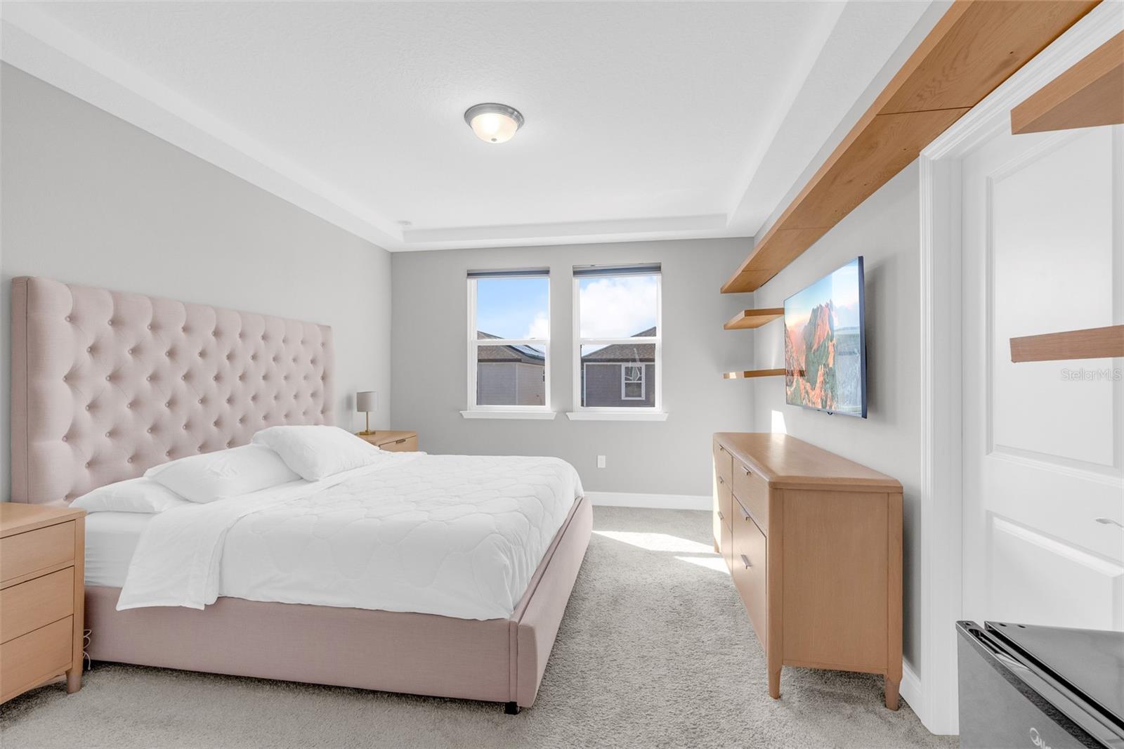 Spacious primary bedroom