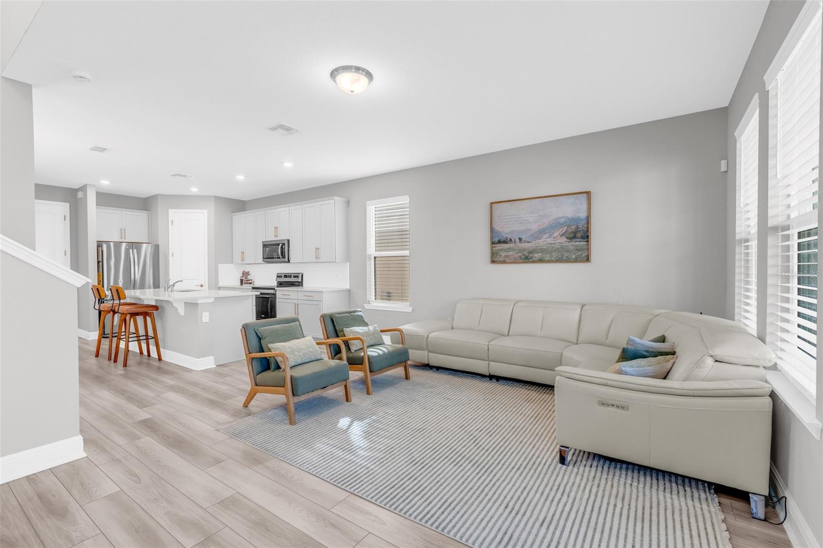 Bright, open-concept living area