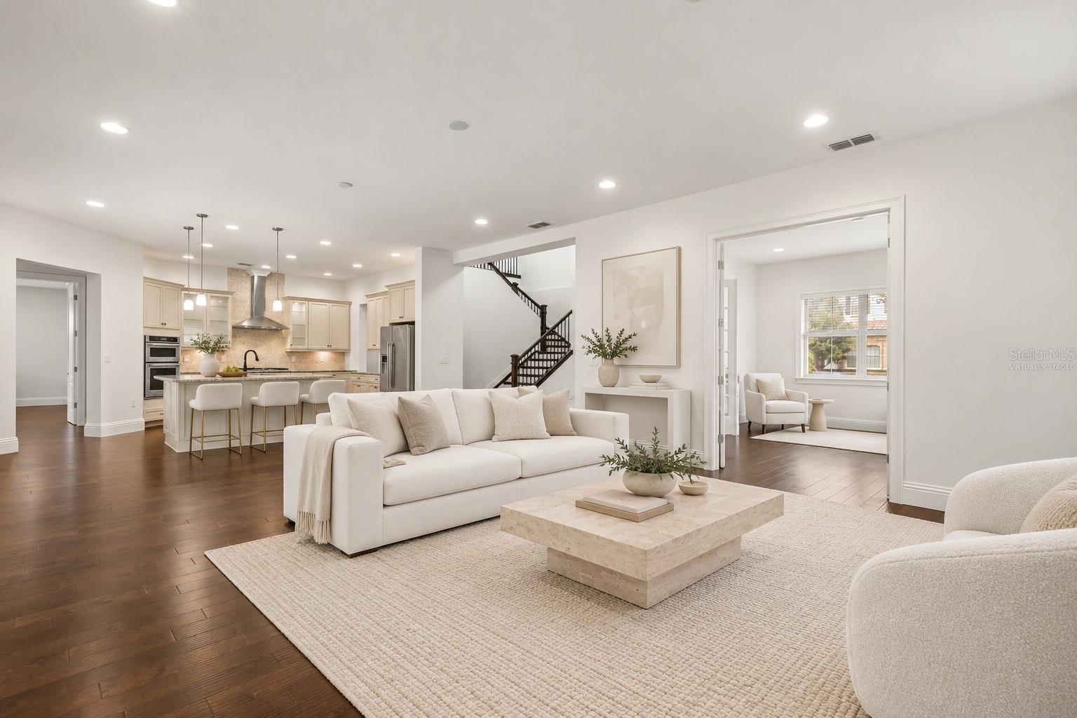 Virtually Staged Great Room/Living Room