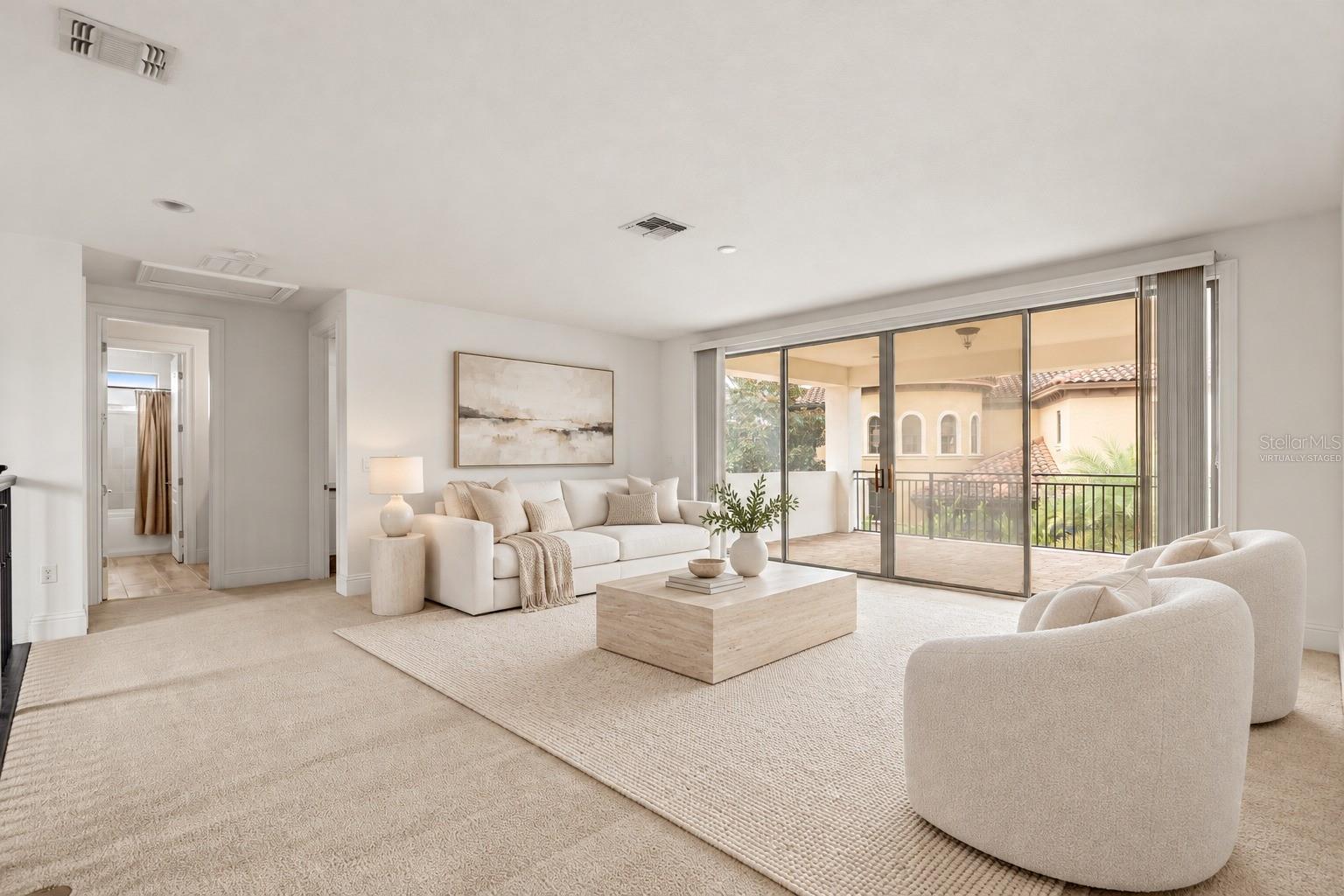 Virtually Staged Second Floor Loft with Terrace