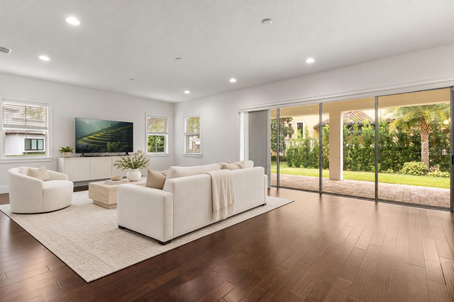 Virtually Staged Living Room/Great Room