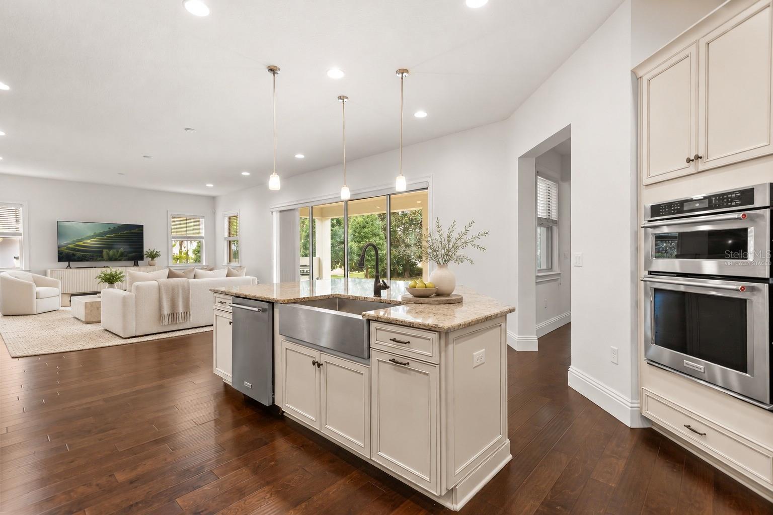 Virtually Staged Kitchen/Great Room