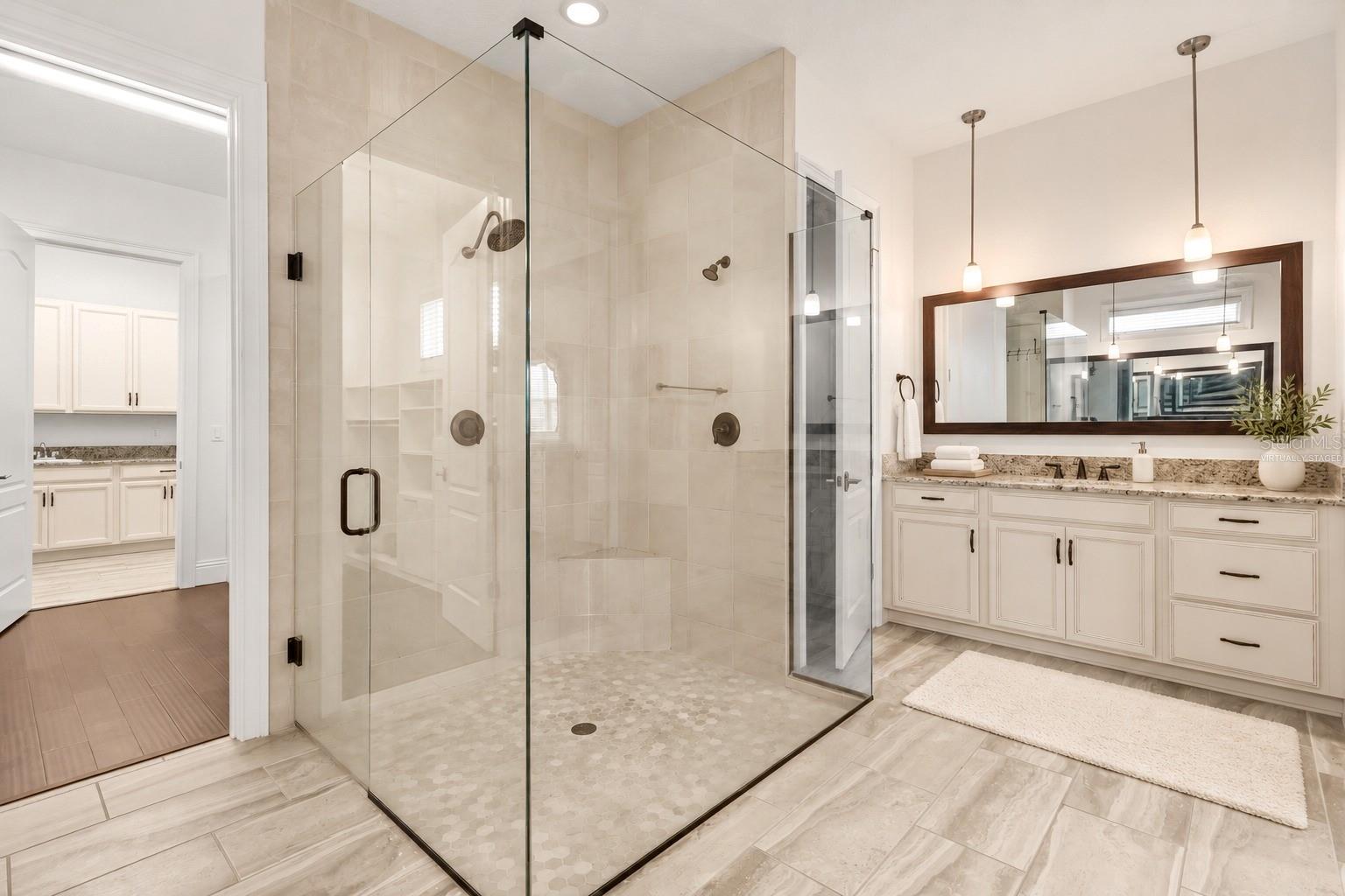 Virtually Staged Primary Bath