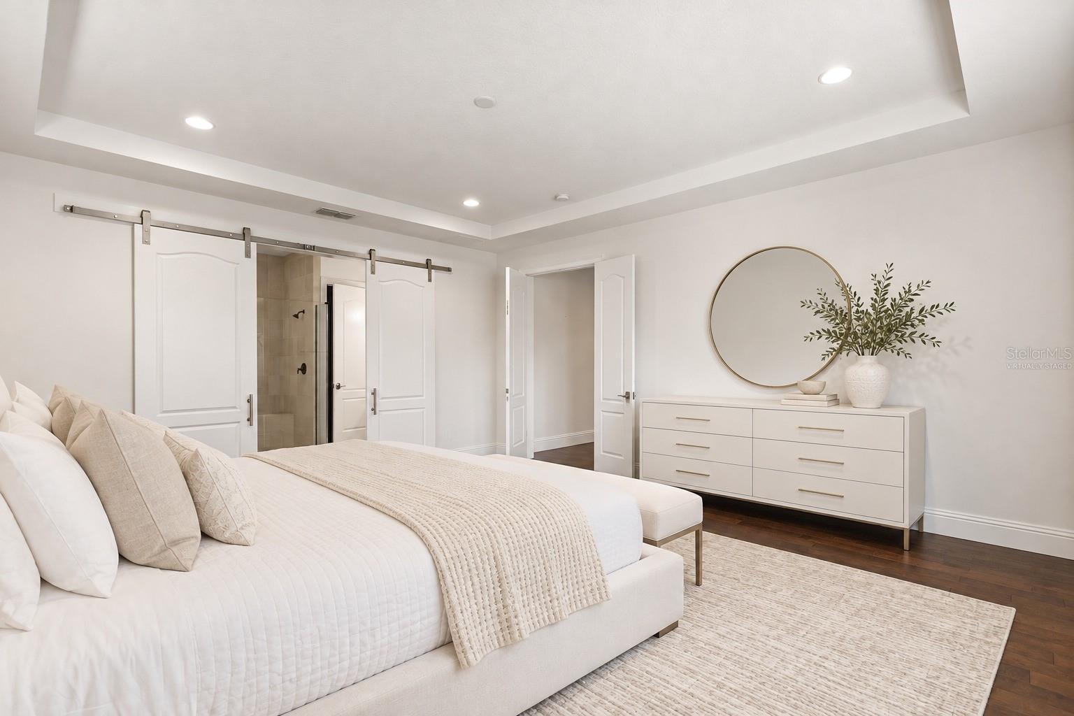 Virtually Staged Primary Bedroom/First Floor