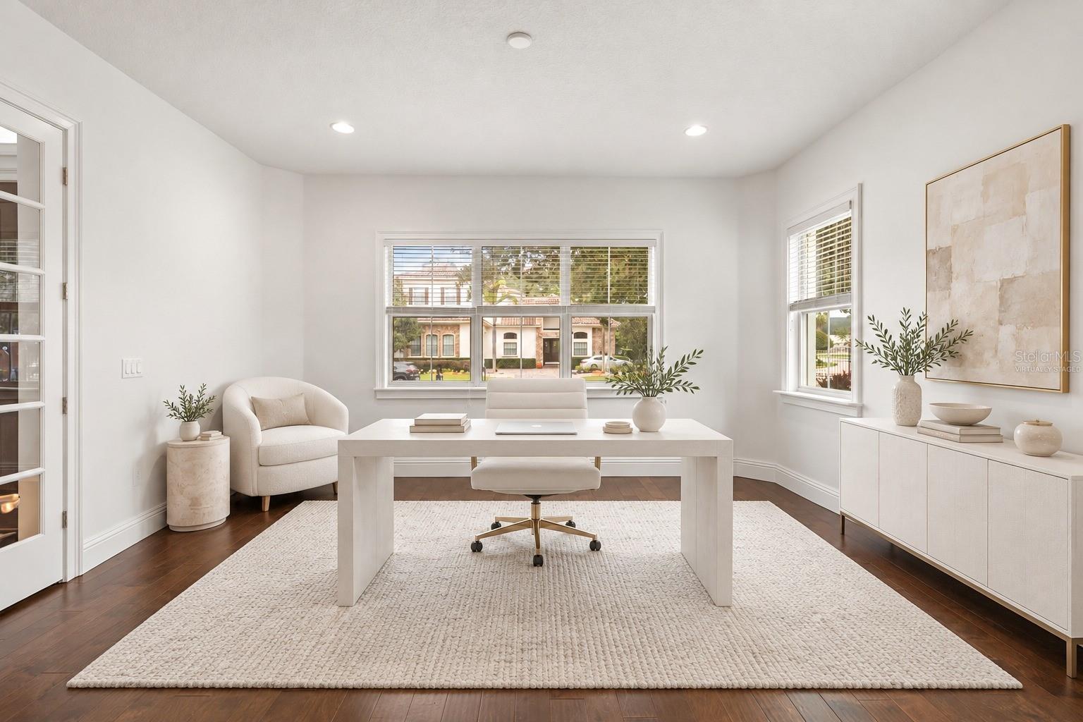 Virtually Staged First Floor Den/Office