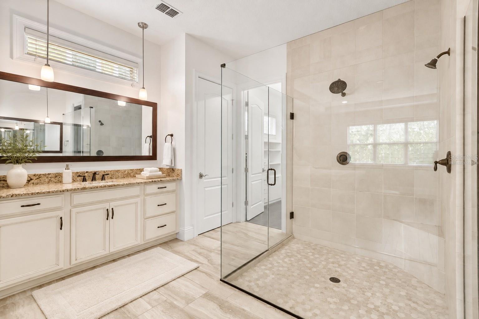 Virtually Staged Primary Bath