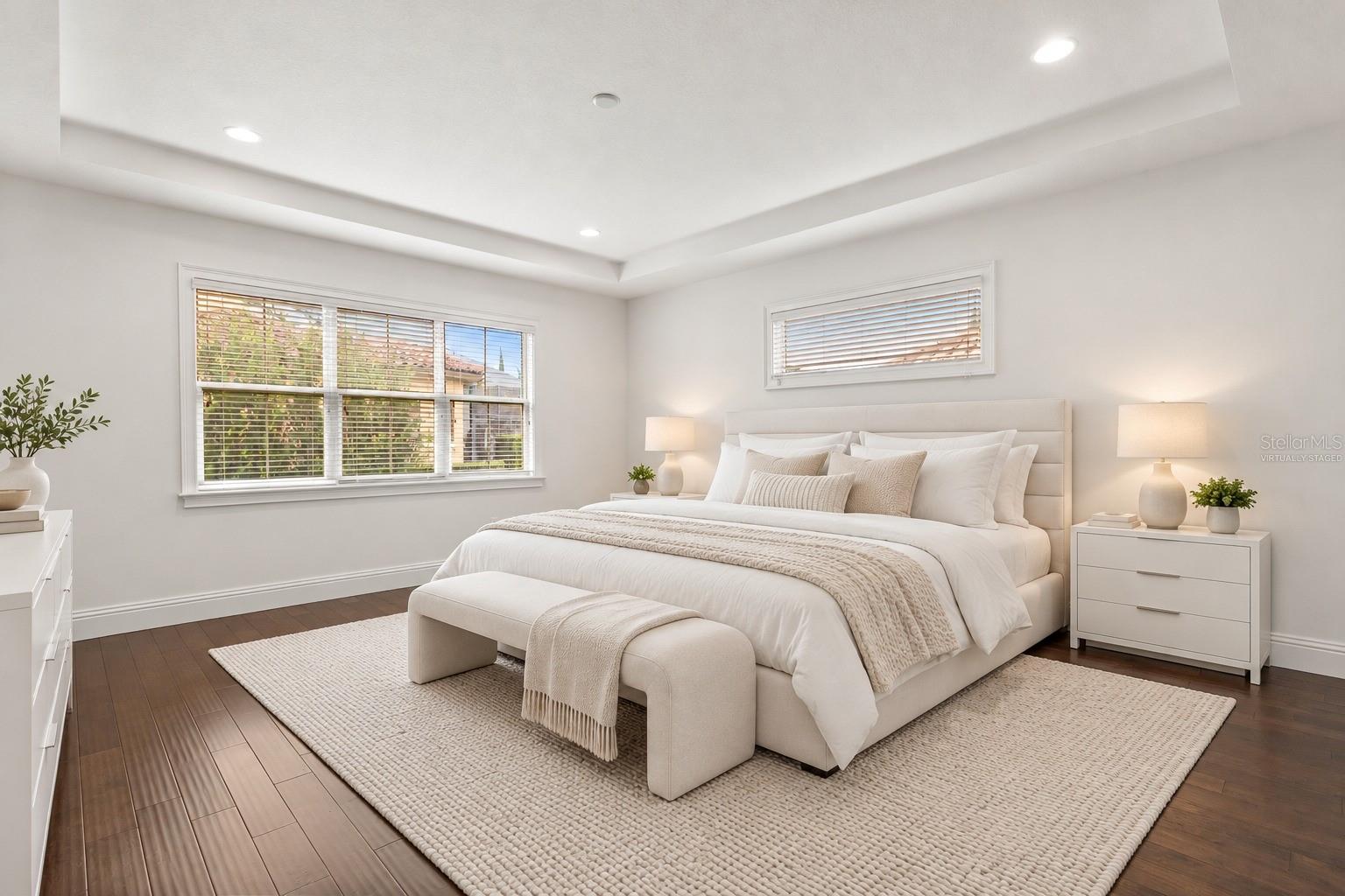 Virtually Staged Primary Bedroom/First Floor