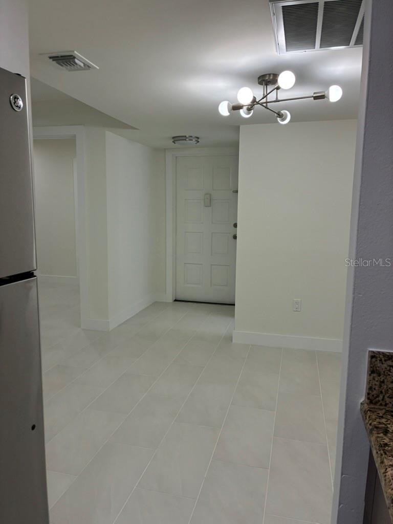 Front door as seen from Kitchen