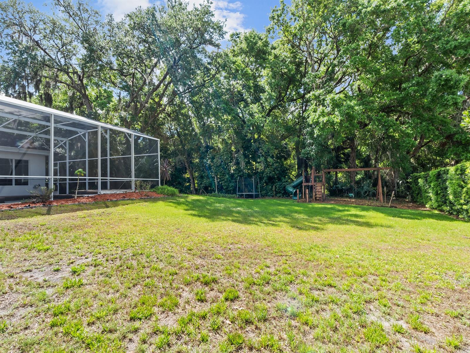 Side Yard with Privacy Hedging