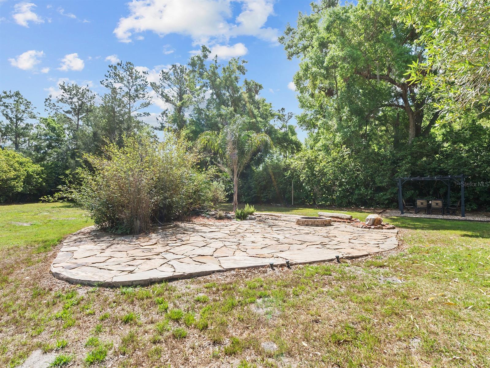 Backyard entertaining area