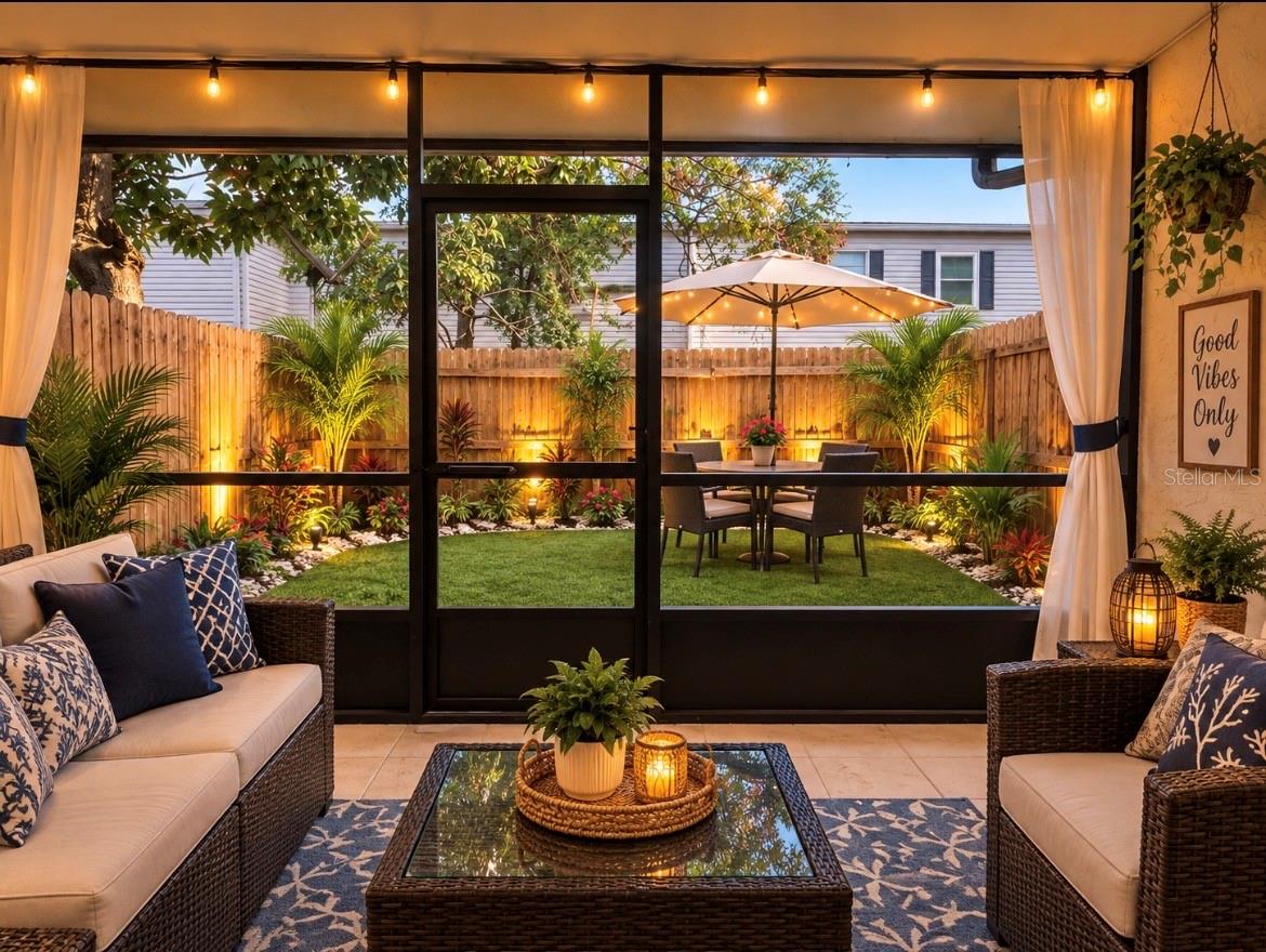 Virtual staged porch
