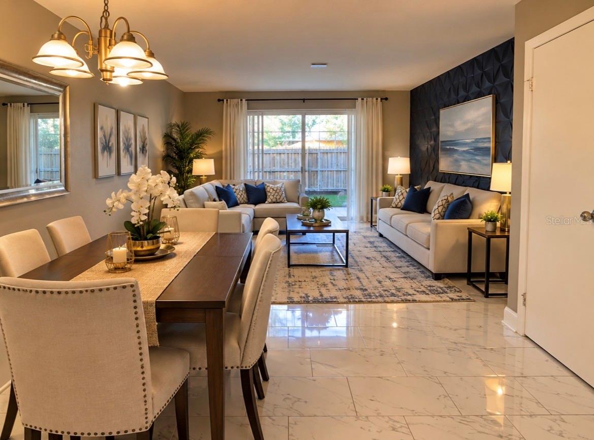 virtual staged living/dining room virtual staged living/dining room