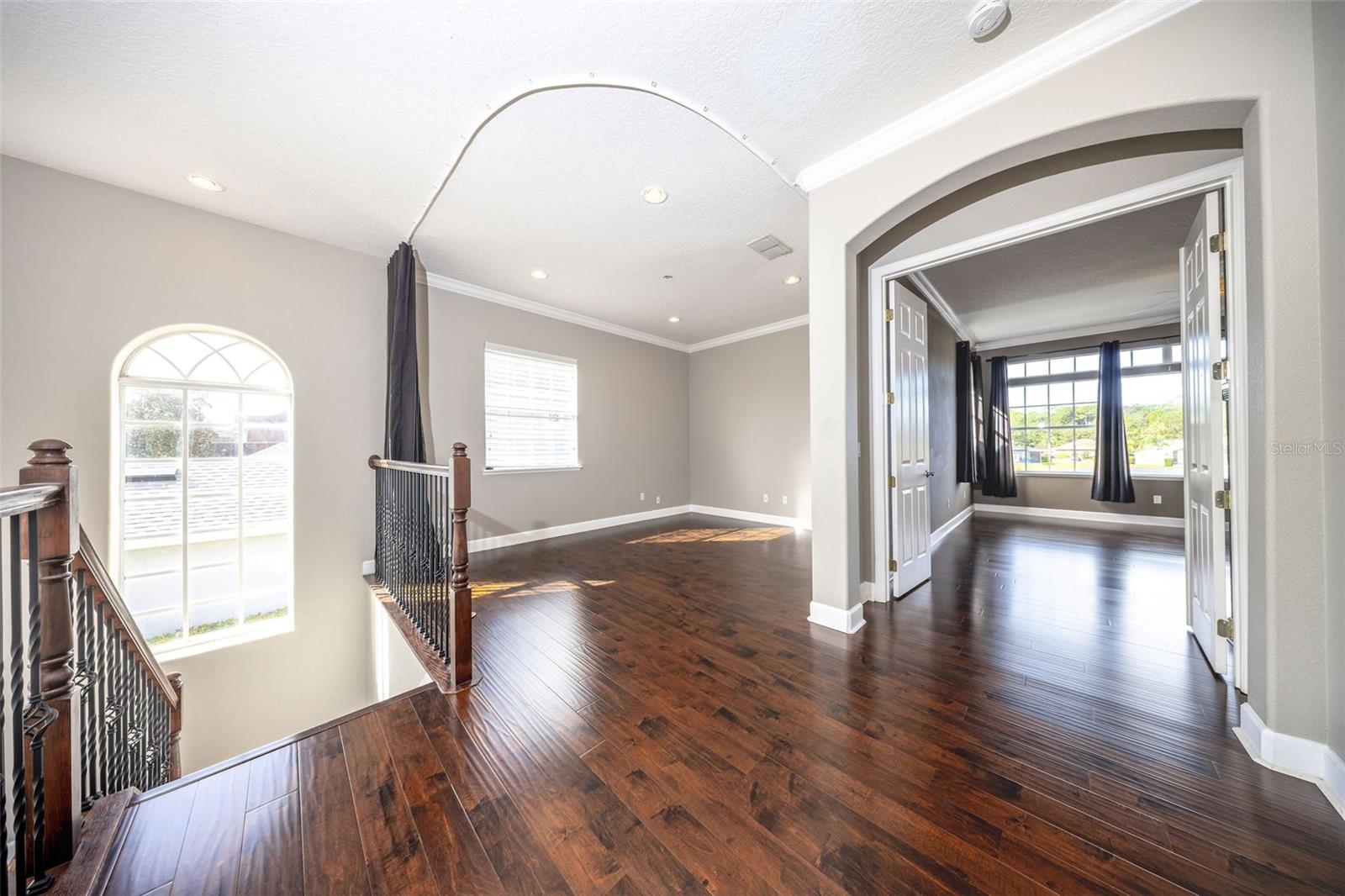 Loft space and primary bedroom entrance
