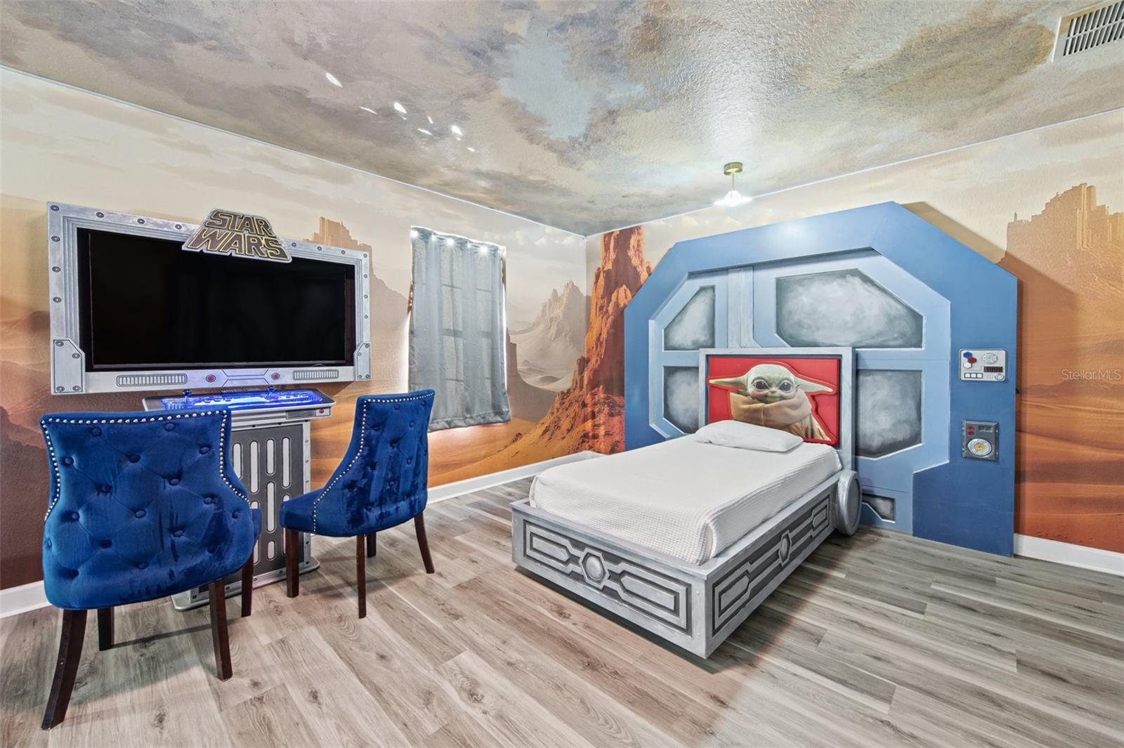 Space-themed bedroom